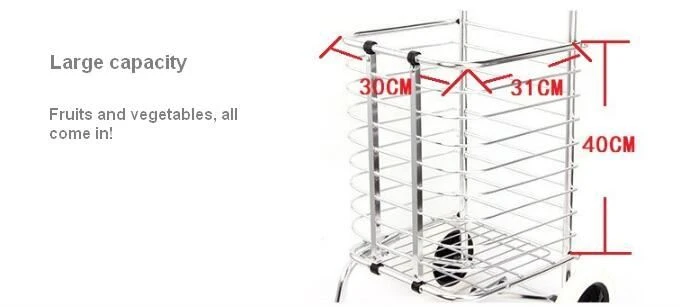 Aluminum Shopping Cart with Swivel Wheels7